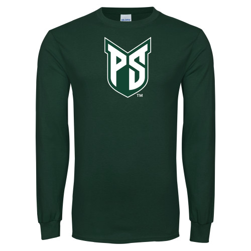  Dark Green Long Sleeve T Shirt - Official Logo
