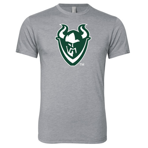  Next Level Heather Grey Triblend Tee - Viking Head