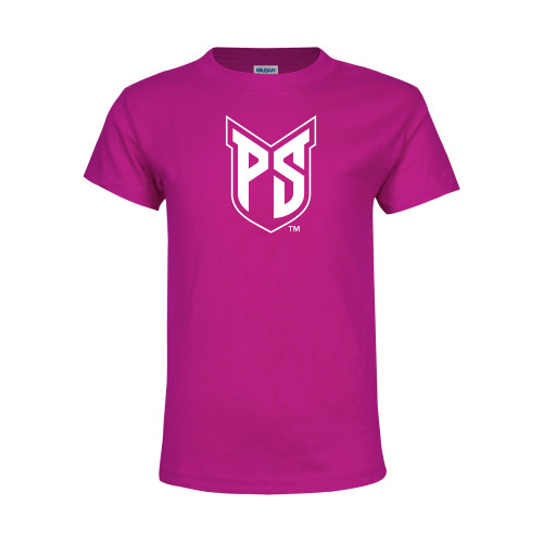  Youth Hot Pink T Shirt - Official Logo