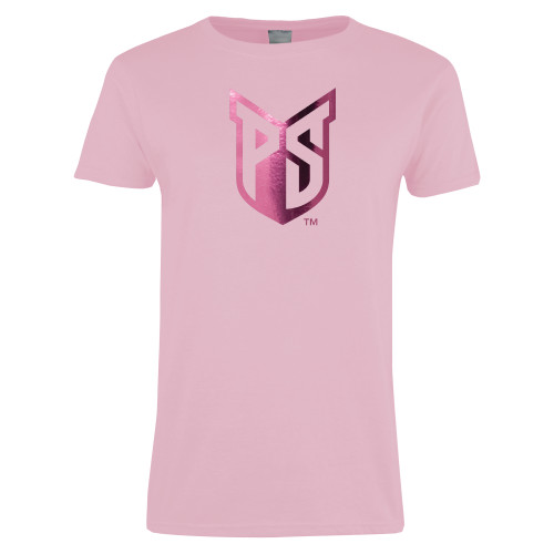 Womens Pink Short Sleeve Tee - Official Logo Foil
