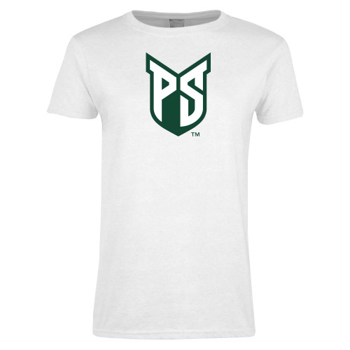  Womens White Short Sleeve Tee - Official Logo
