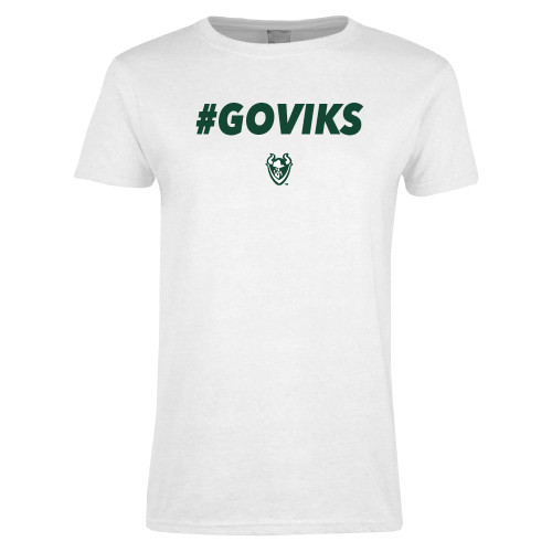  Womens White Short Sleeve Tee - GOVIKS