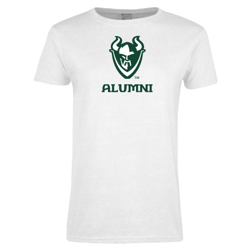  Womens White Short Sleeve Tee - Alumni