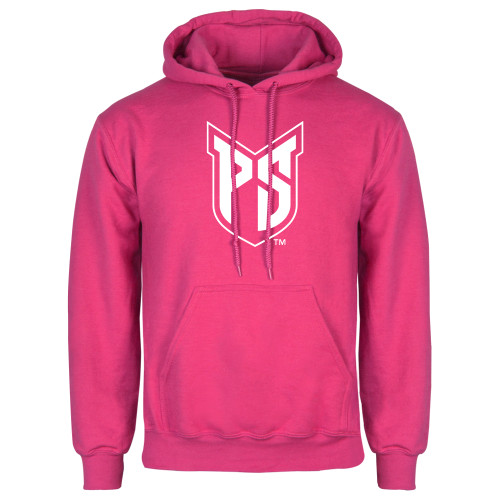 Womens Fuchsia Fleece Hoodie - Official Logo
