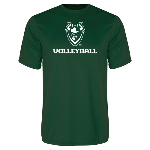  Dark Green Performance Tee - Volleyball