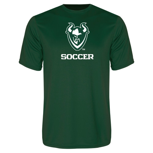  Dark Green Performance Tee - Soccer