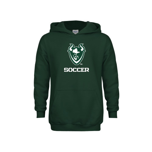  Youth Dark Green Fleece Hoodie - Soccer