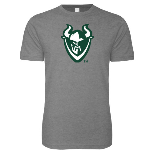  Next Level Heather Grey SoftStyle T Shirt - Viking Head