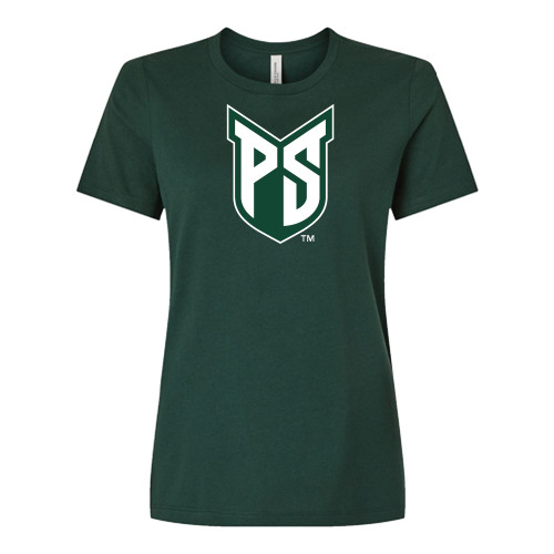  Bella + Canvas Womens Forest Green Relaxed Cotton T Shirt - Official Logo