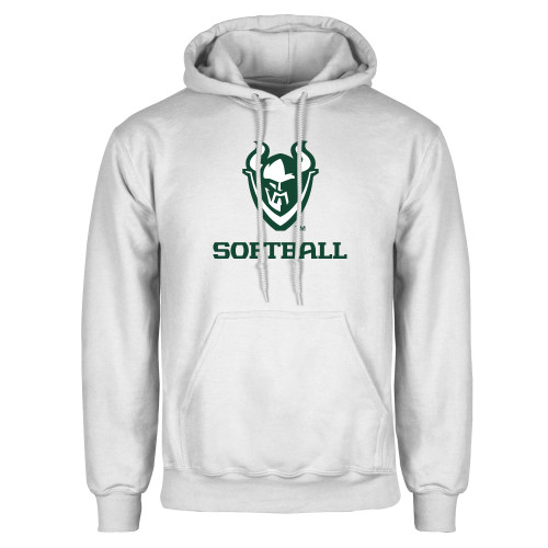  White Fleece Hoodie - Softball