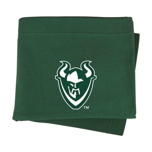  Dark Green Sweatshirt Blanket - Viking Head