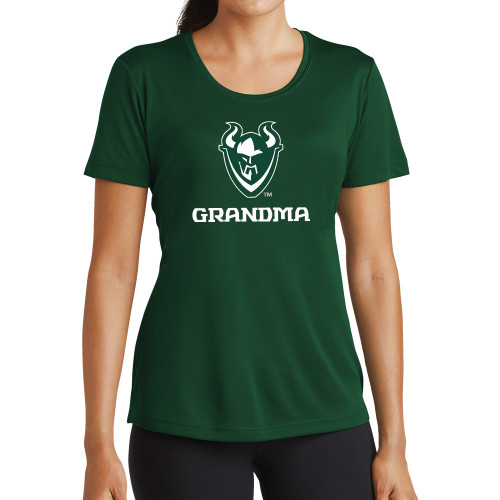  Womens Dark Green Performance Short Sleeve Tee - Grandma