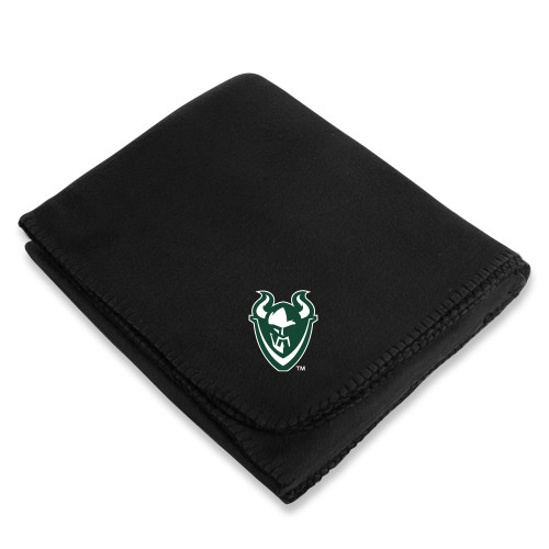  Black Arctic Fleece Blanket - Viking Head