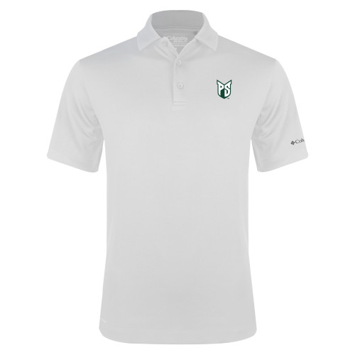  Columbia White Omni Wick Drive Polo - Official Logo