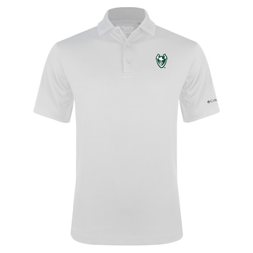  Columbia White Omni Wick Drive Polo - Viking Head