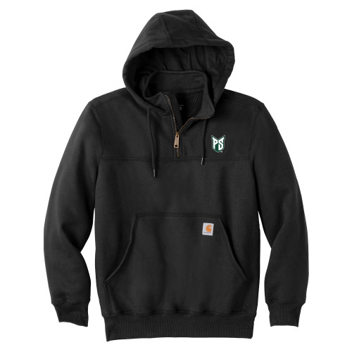  Carhartt Black Rain Defender Paxton Hooded Zip Sweatshirt - Official Logo