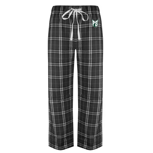  Black/Grey Flannel Pajama Pant - Official Logo