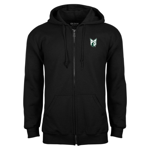  Black Fleece Full Zip Hoodie - Official Logo
