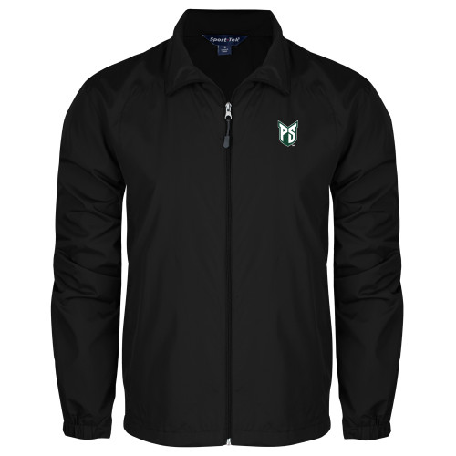  Black Full Zip Wind Jacket - Official Logo