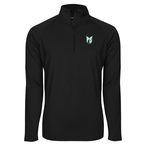  Sport Tek Black Sport Wick Stretch 1/2 Zip Pullover - Official Logo