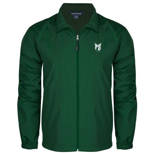  Dark Green Full Zip Wind Jacket - Official Logo