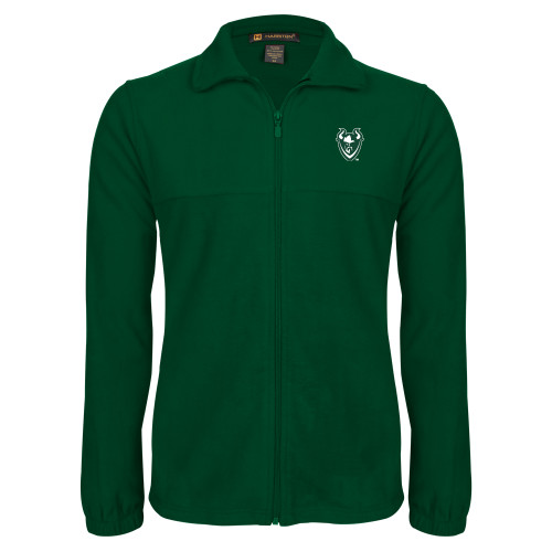 Dark Green Fleece Full Zip Jacket - Viking Head