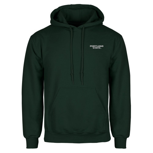  Dark Green Fleece Hood - Portland State