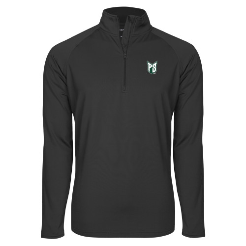  Sport Tek Charcoal Sport Wick Stretch 1/2 Zip Pullover - Official Logo