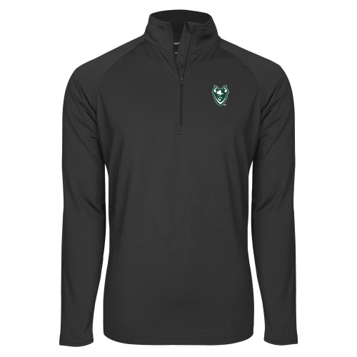  Sport Tek Charcoal Sport Wick Stretch 1/2 Zip Pullover - Viking Head