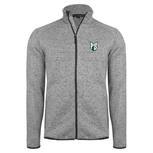  Grey Heather Sweater Fleece Jacket - Official Logo