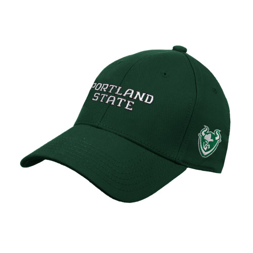 Dark Green Structured Adjustable Pro Style Hat - Portland State