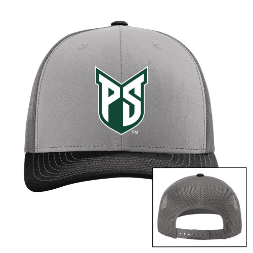  Richardson Grey/Charcoal/Black Trucker Hat - Official Logo