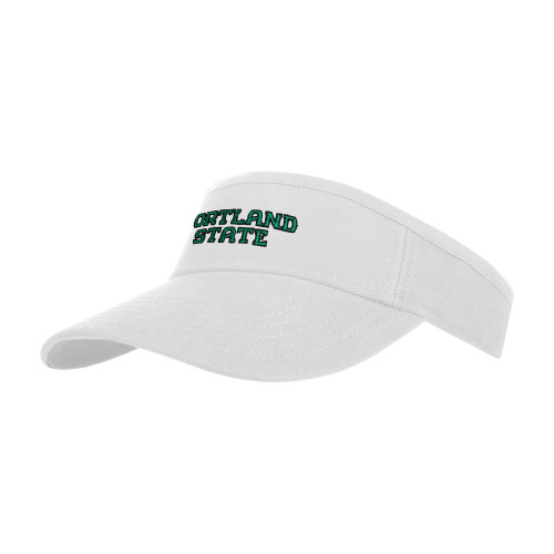  White Brushed Bull Denim Visor - Portland State