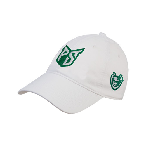  White Unstructured Adjustable Low Profile Hat - Official Logo