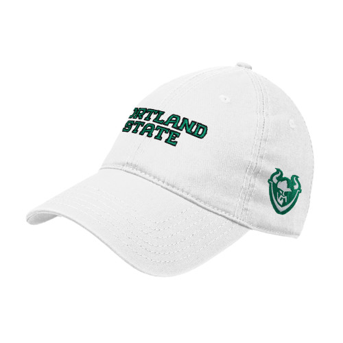  White Unstructured Adjustable Low Profile Hat - Portland State