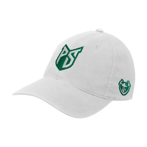  White Flexfit Structured Low Profile Hat - Official Logo