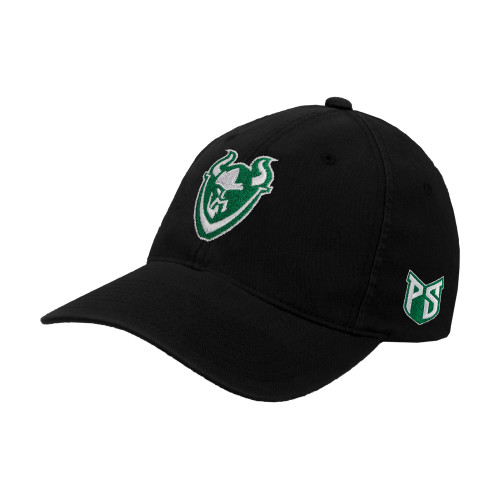  Black Flexfit Structured Low Profile Hat - Viking Head