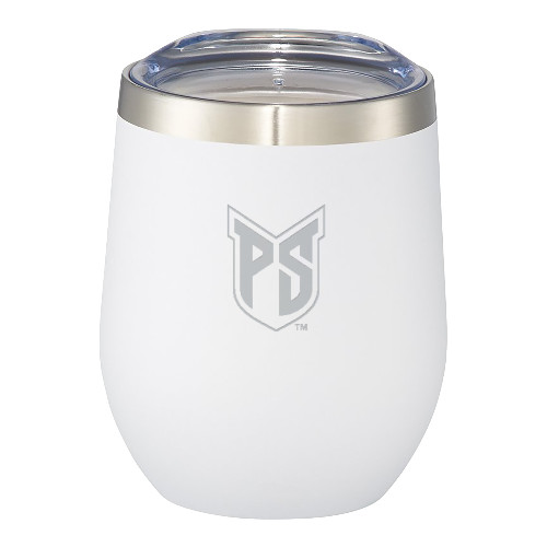  Corzo Vacuum Insulated White Cup 12oz - Official Logo Engraved Reversed