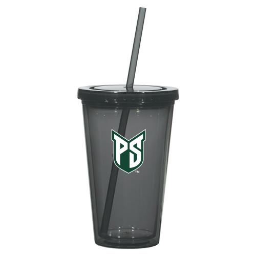  Madison Double Wall Charcoal Tumbler w/Straw 16oz - Official Logo