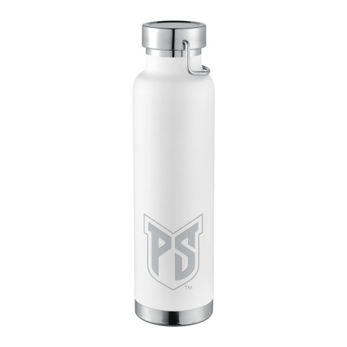  Thor Copper Vacuum Insulated White Bottle 22oz - Official Logo Engraved Reversed