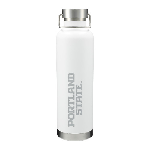  Thor Copper Vacuum Insulated White Bottle 32oz - Portland State Engraved