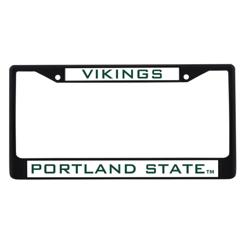  Metal License Plate Frame in Black - Portland State