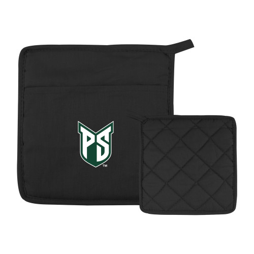  Quilted Canvas Black Pot Holder - Official Logo