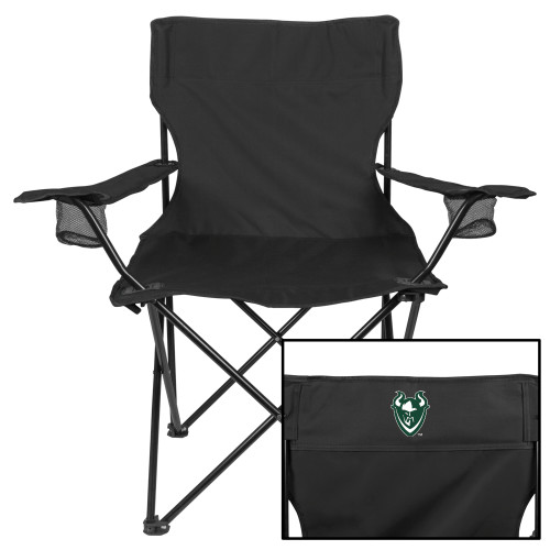  Deluxe Black Captains Chair - Viking Head