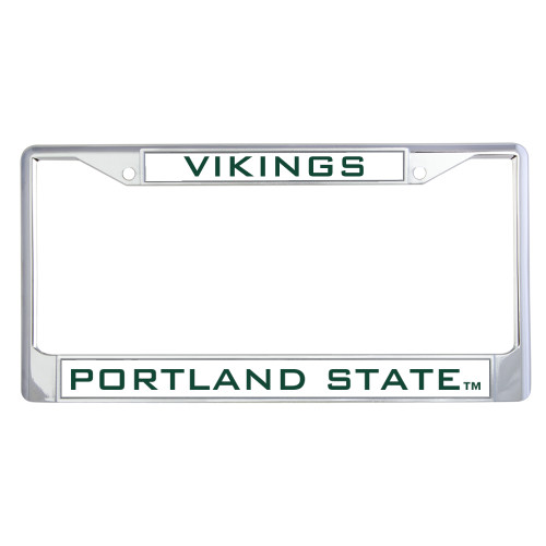  Metal License Plate Frame in Chrome - Portland State