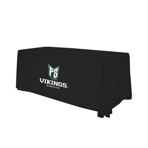  Black 6 foot Table Throw - PS Shield Stacked