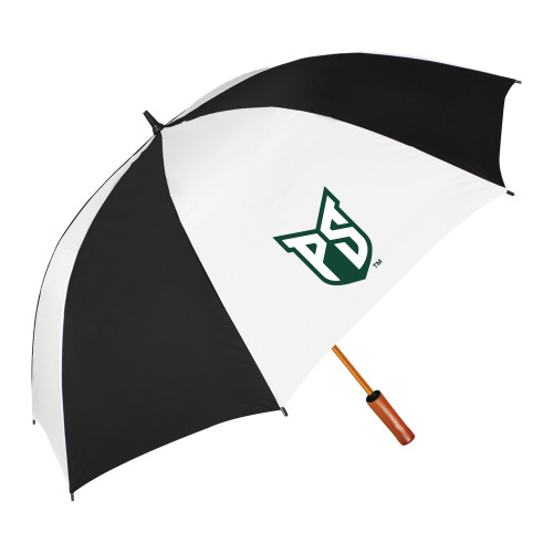  64 Inch Black/White Umbrella - Official Logo