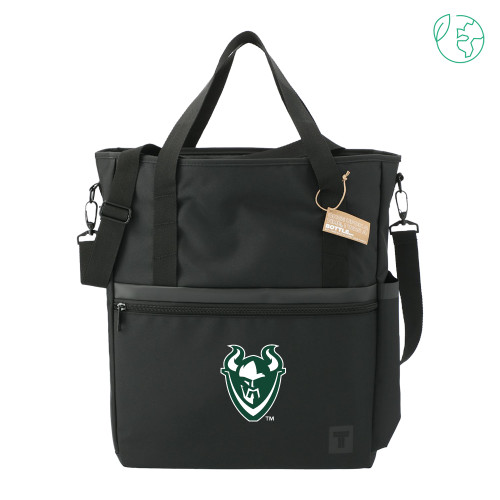  Tranzip Black Recycled Computer Tote - Viking Head