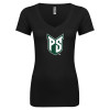 Thumbnail image for  Next Level Womens Black Ideal V Tee