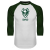 Thumbnail image for  White/Dark Green Raglan Baseball T Shirt